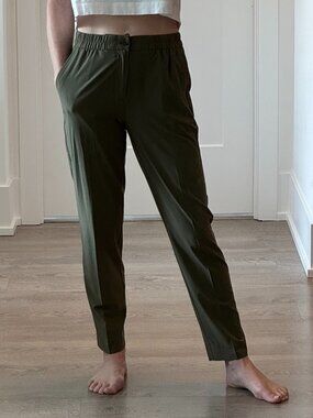 Banana Republic Air Stretch Tapered Pant Olive Army Green XS